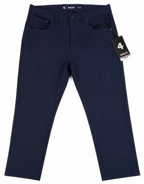 Fourlaps Traverse Straight Pants Men's 33x32 Navy Stretch Travel NWT Performance